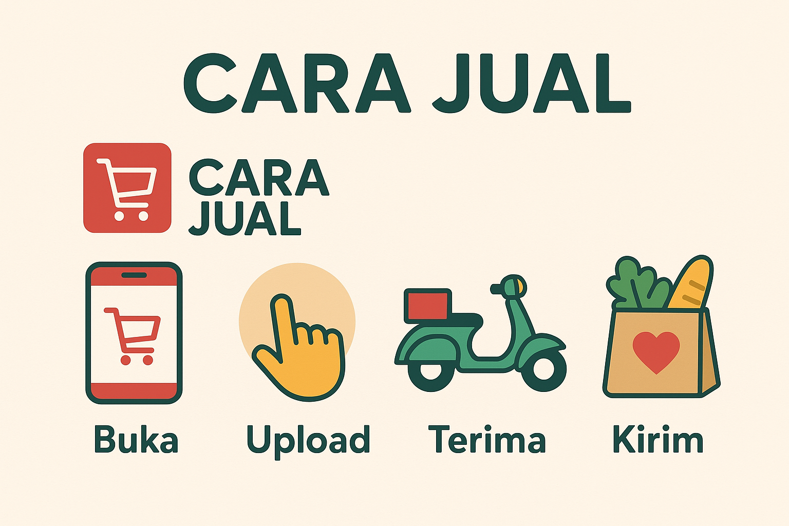 Cara jual di antar Food